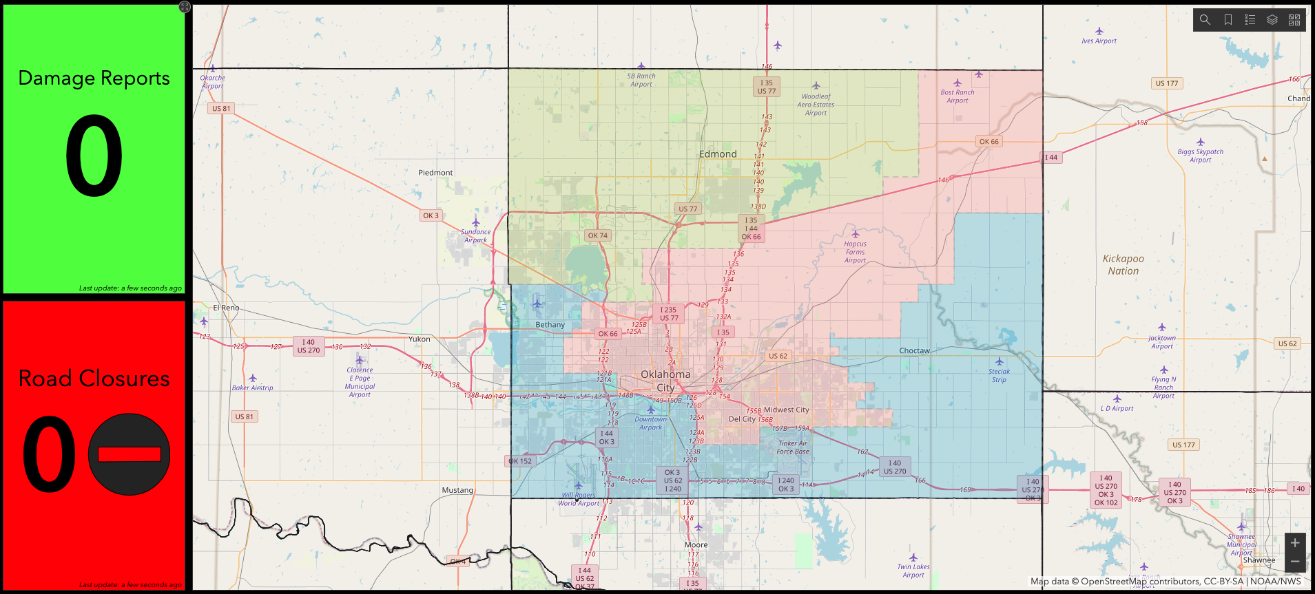 Operational Dashboard Indicators not refreshing and features not showing up when zoomed out on the map. I do not have a visibility range set on the layers for the map either.